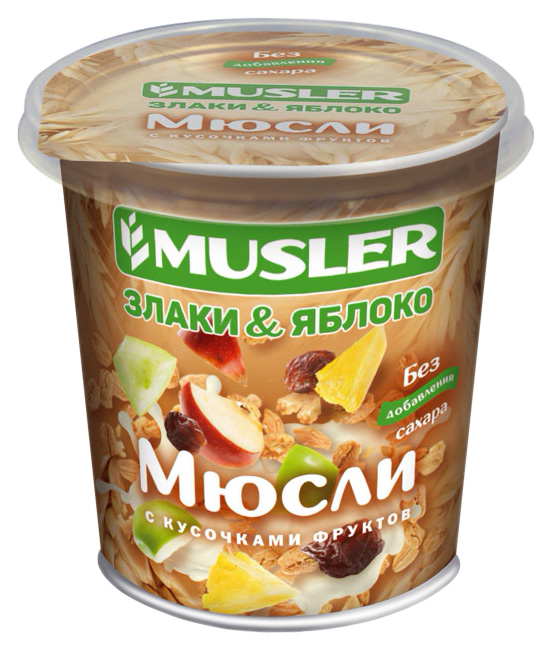 

Мюсли Musler Злаки и яблоко 50г