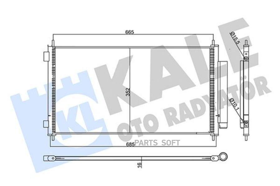 

KALE 358075 358075_радиатор кондиционера!\ Honda CR-V All 06>