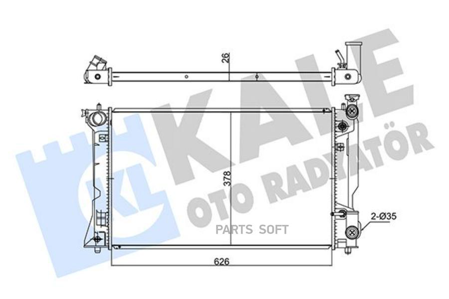

KALE Радиатор двигателя TOYOTA AVENSIS