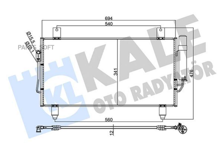 Радиатор кондиционера KALE 345780