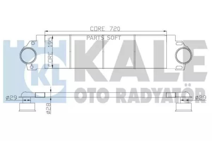

343100 Интеркулер Vw T5 1.9Tdi/2.5Tdi 03> KALE 343100