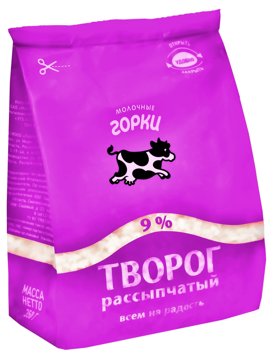 Творог Молочные горки рассыпчатый 9% 350 г