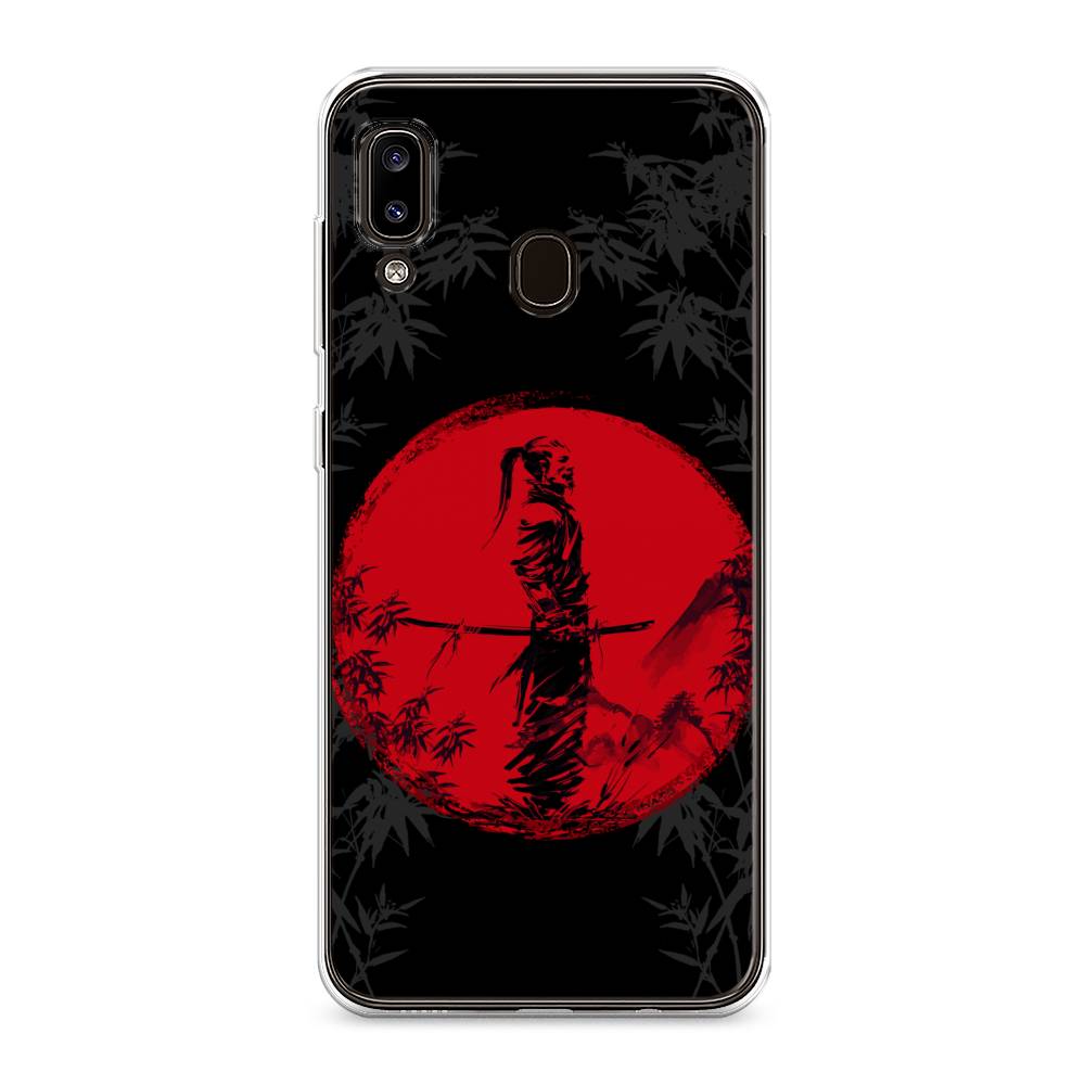 

Чехол на Samsung Galaxy A30 "Самурай на красном фоне", Черный;красный;серый, 27550-4