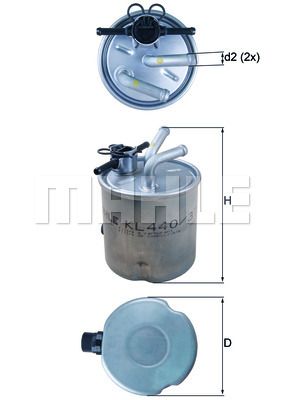 

Фильтр топливный KNECHT KL 440/37