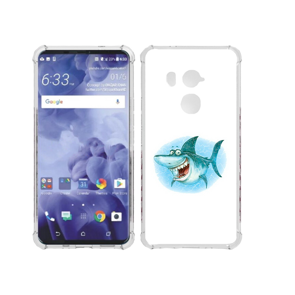 

Чехол MyPads Tocco для HTC U11 Plus веселая акула, Прозрачный, Tocco