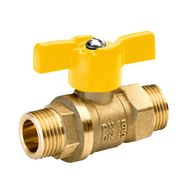 Кран газ шаровой 1/2'' нар/нар бабочка 11Б27п А12/1 ДУ15 БОЛОГОЕ