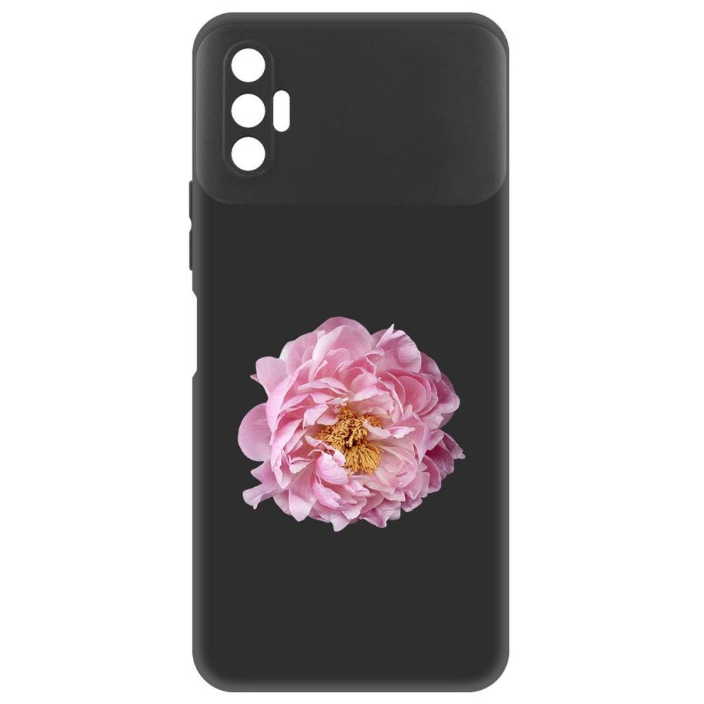 

Чехол-накладка Софт Розовый пион для TECNO Spark 8P, Черный