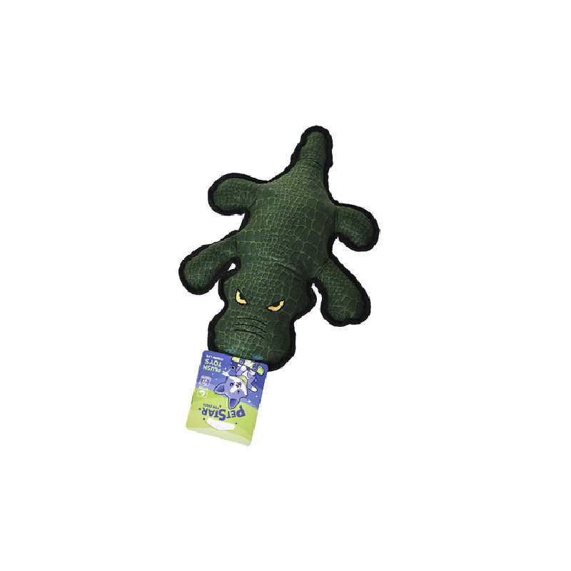 Игрушка для cобак PET STAR Крокодил, с пищалкой, зеленый, полиэстер, 22.5 x 36 см