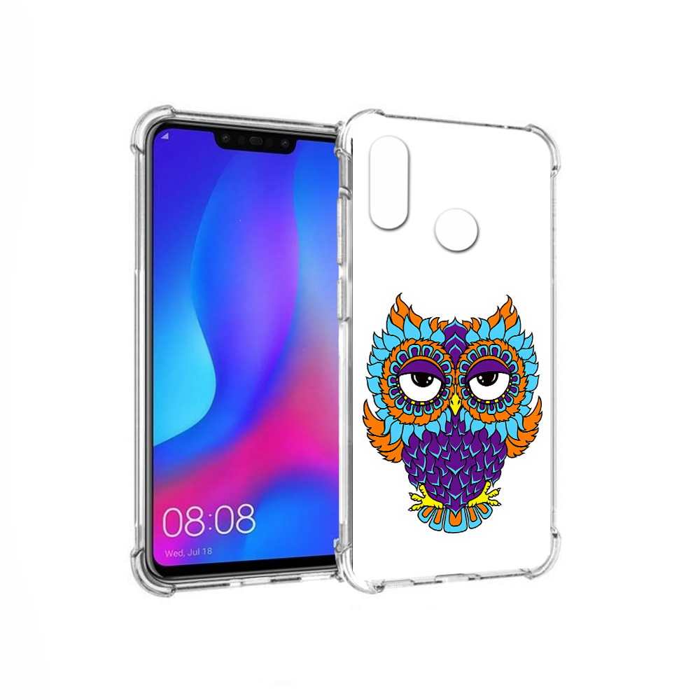 

Чехол MyPads Tocco для Huawei Nova 3 Цветная сова (PT115710.27.198), Прозрачный, Tocco