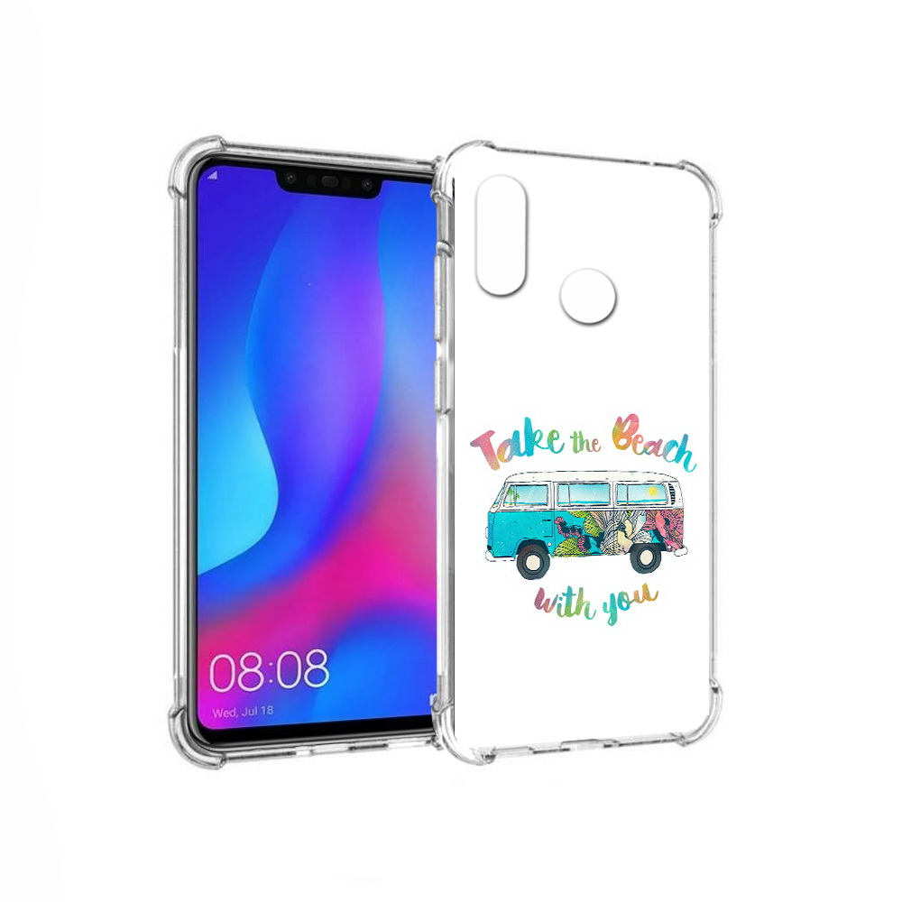 

Чехол MyPads Tocco для Huawei Nova 3 Хиппи автобус (PT115710.27.190), Прозрачный, Tocco