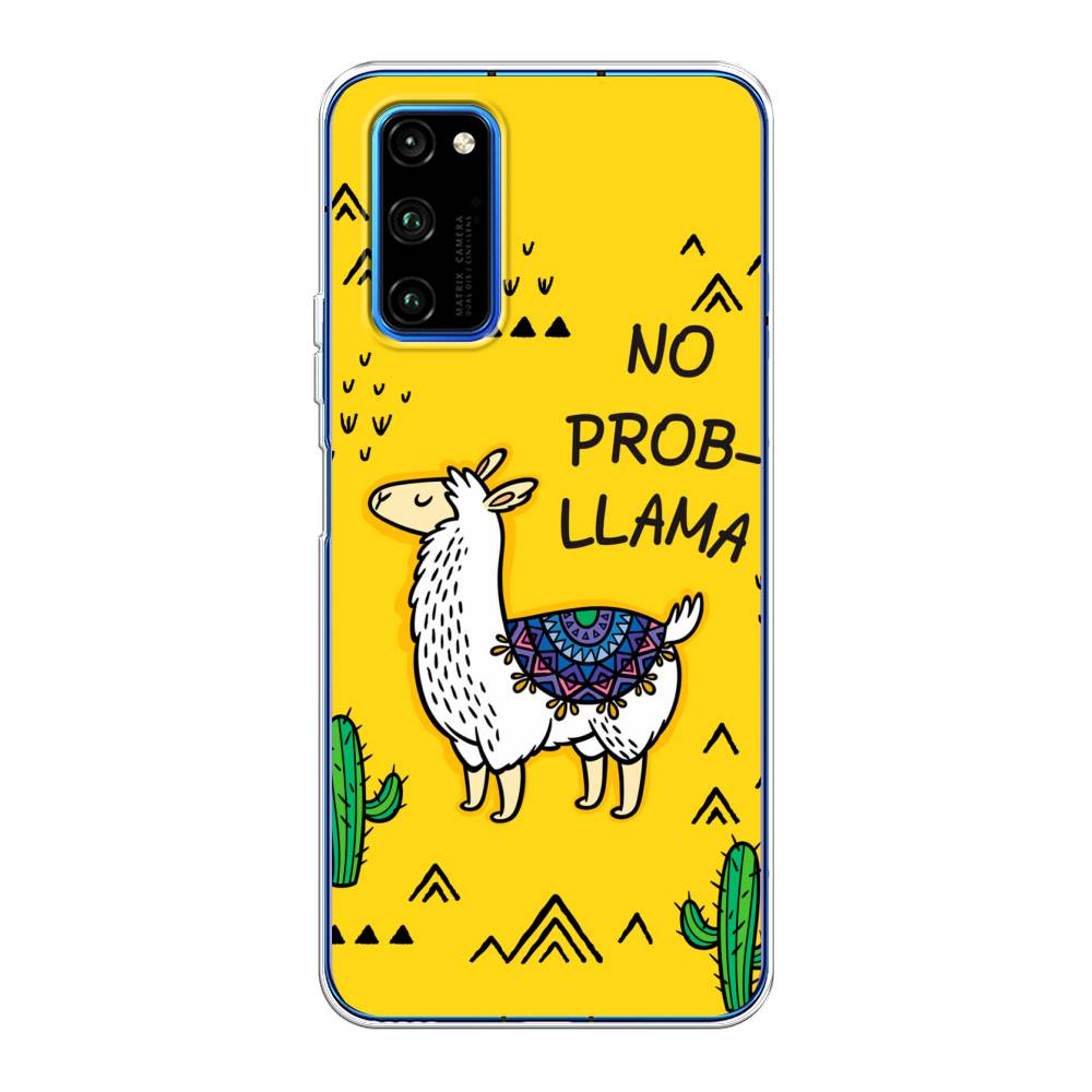 

Чехол Awog на Huawei Honor V30 Pro "No probLLama", Желтый;черный;синий, 611450-2