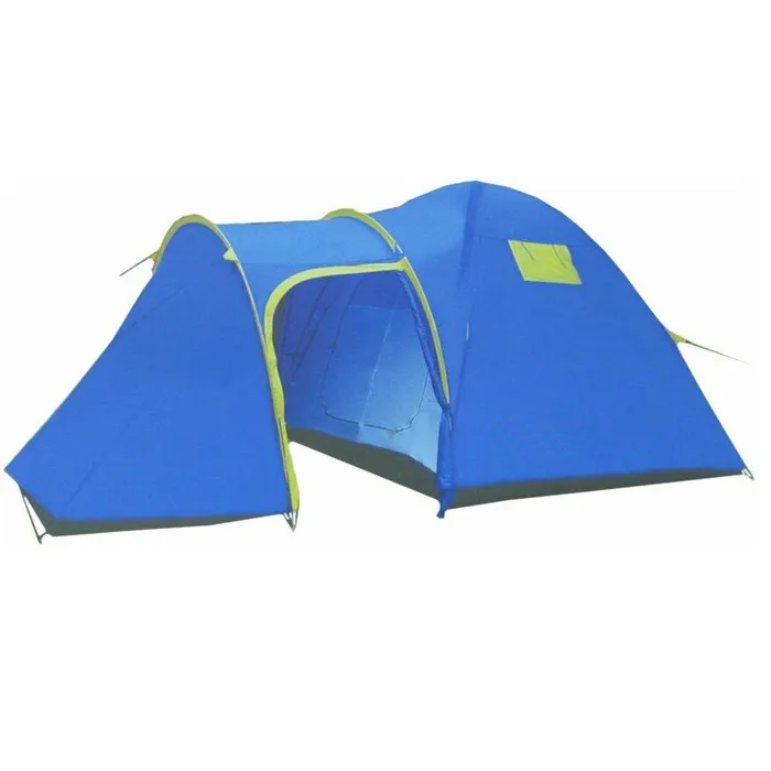 Шестиместная палатка с тамбуром XFY-1636, размер Д470*Ш240*В185 голубая