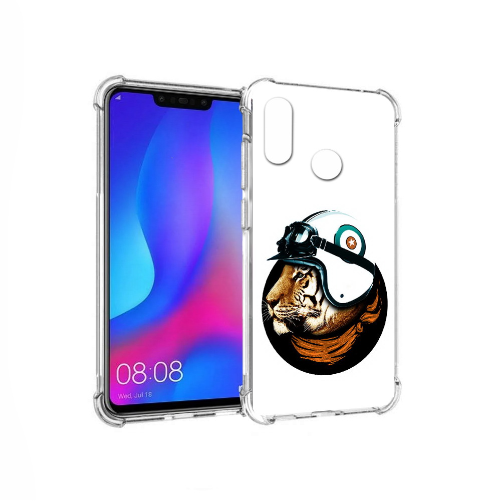 

Чехол MyPads Tocco для Huawei Nova 3 Тигр в шлеме (PT115710.27.171), Прозрачный, Tocco