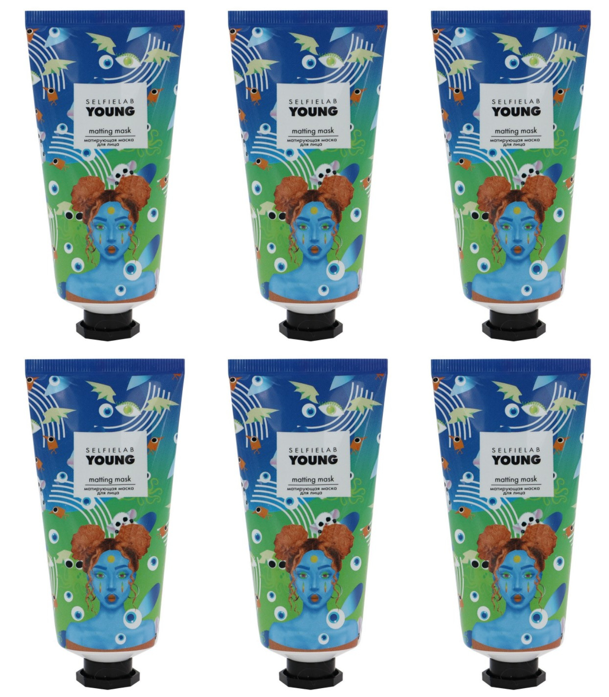 

Маска для лица SELfieLAB Матирующая Young 50г,6 шт