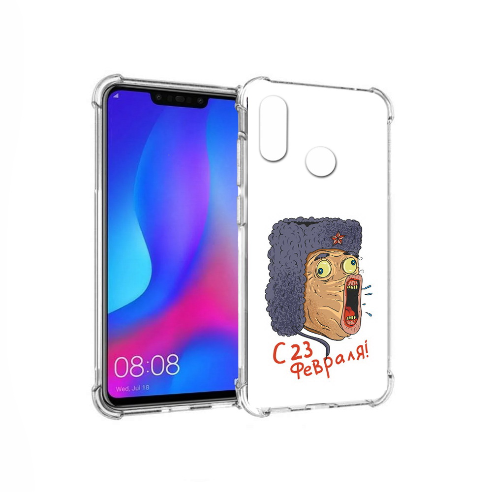

Чехол MyPads Tocco для Huawei Nova 3 23 февраля смешная эмоция (PT115710.27.15), Прозрачный, Tocco