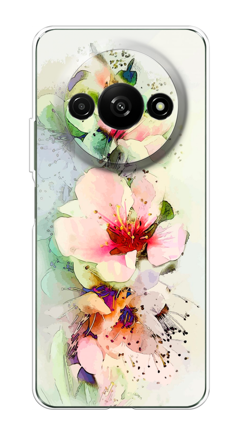 

Чехол на Redmi A3 "Нежные цветы", Зеленый;розовый, 321250-1