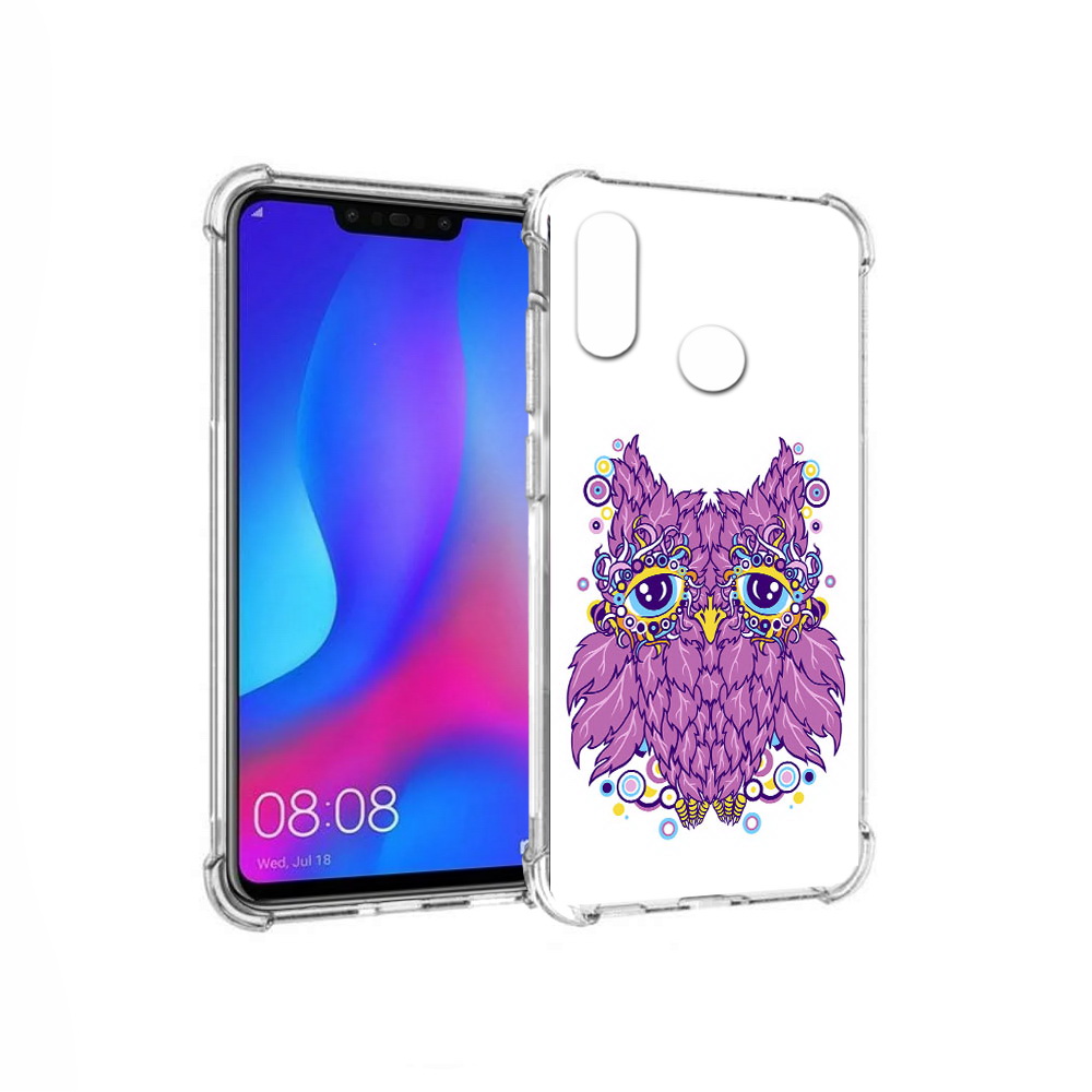 

Чехол MyPads Tocco для Huawei Nova 3 Розовая сова (PT115710.27.147), Прозрачный, Tocco