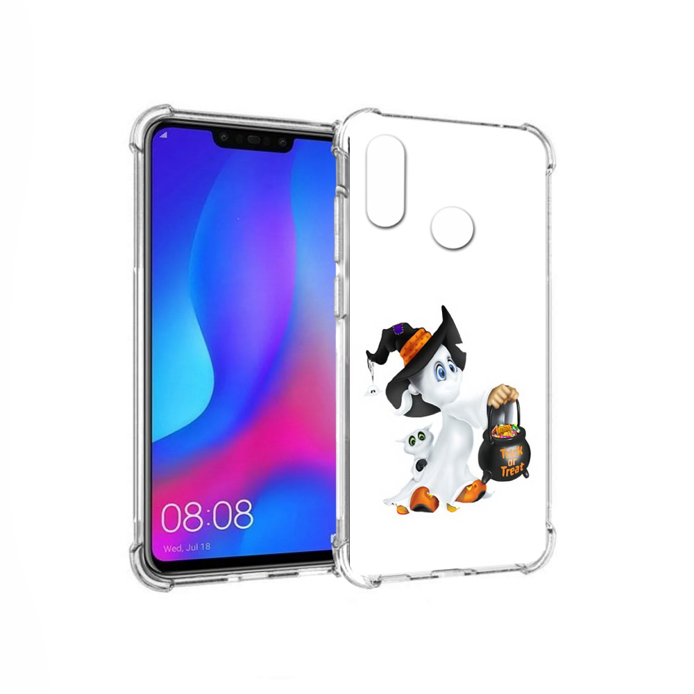 

Чехол MyPads Tocco для Huawei Nova 3 Маленький призрак (PT115710.27.113), Прозрачный, Tocco