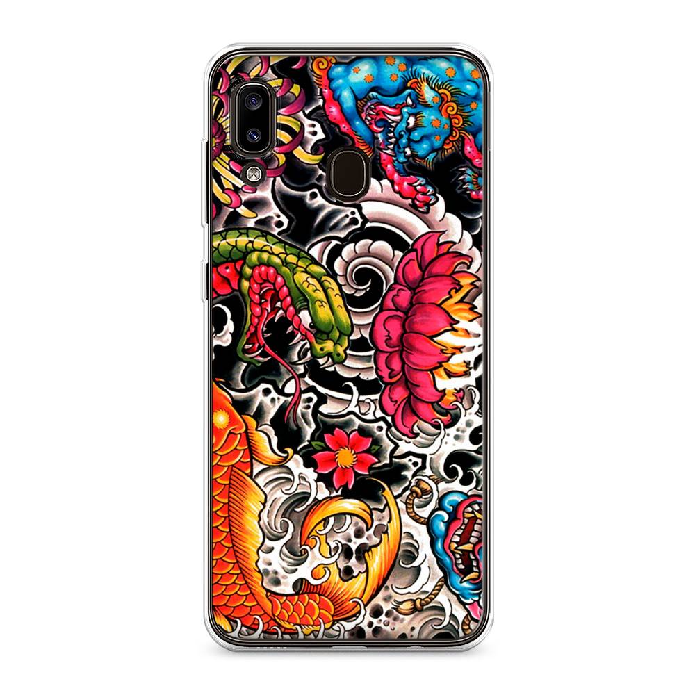 

Чехол на Samsung Galaxy A30/A20 "Японское искусство", Красный;оранжевый;голубой, 27550-4