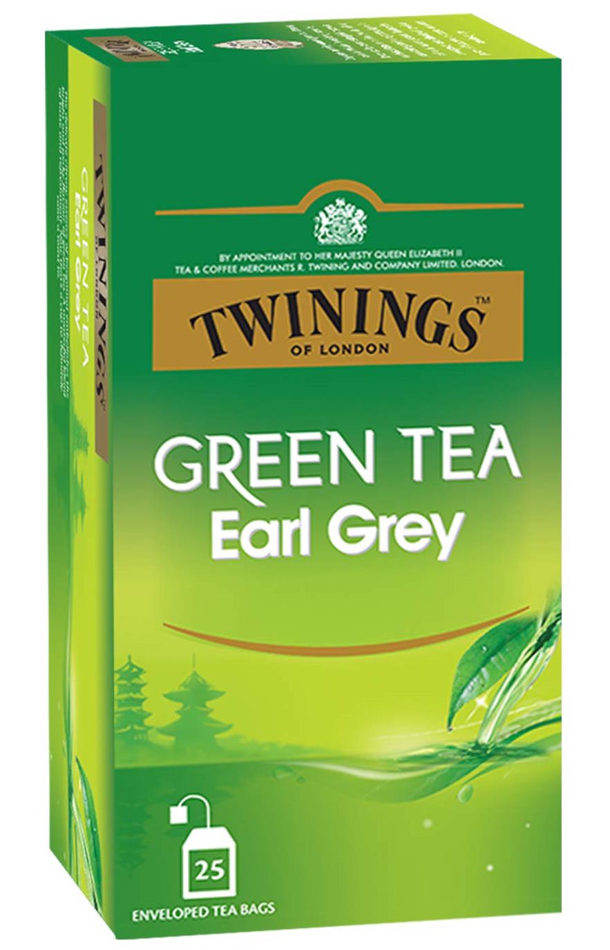Зеленый чай Twinings Green Tea Earl Grey, 2 г x 25 пакетиков