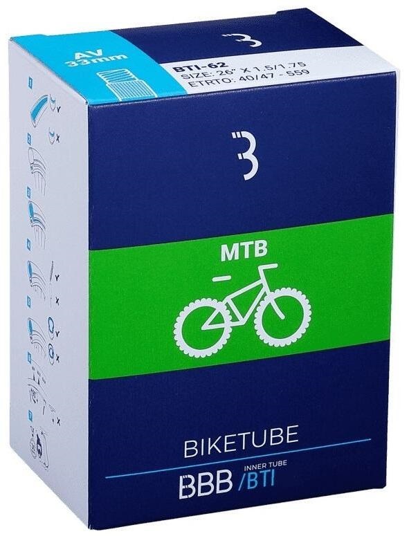 

Велосипедная камера BBB Biketube 27,5", 2,8-3", Черный, Biketube