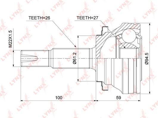 

Шрус LYNXauto CO3855