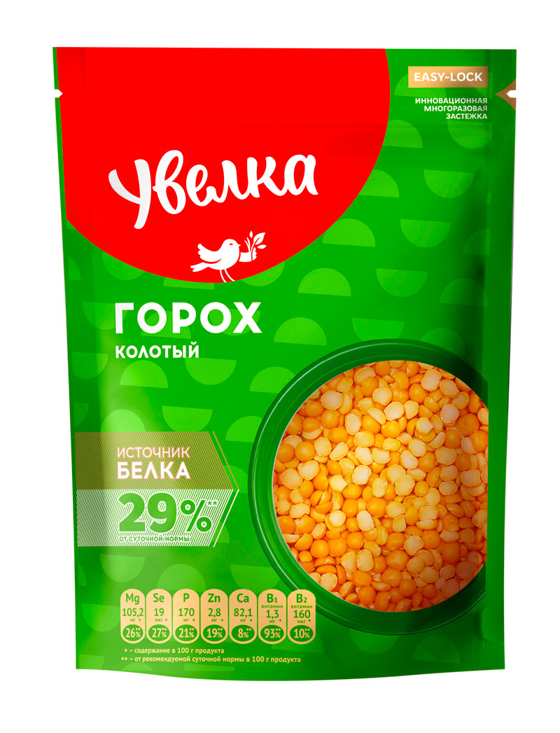

Горох Увелка колотый 400г
