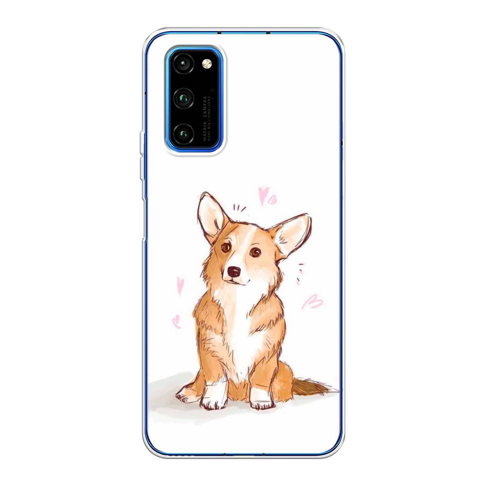 

Чехол Awog на Huawei Honor V30 Pro "Корги любовь", Бежевый;белый, 611450-1