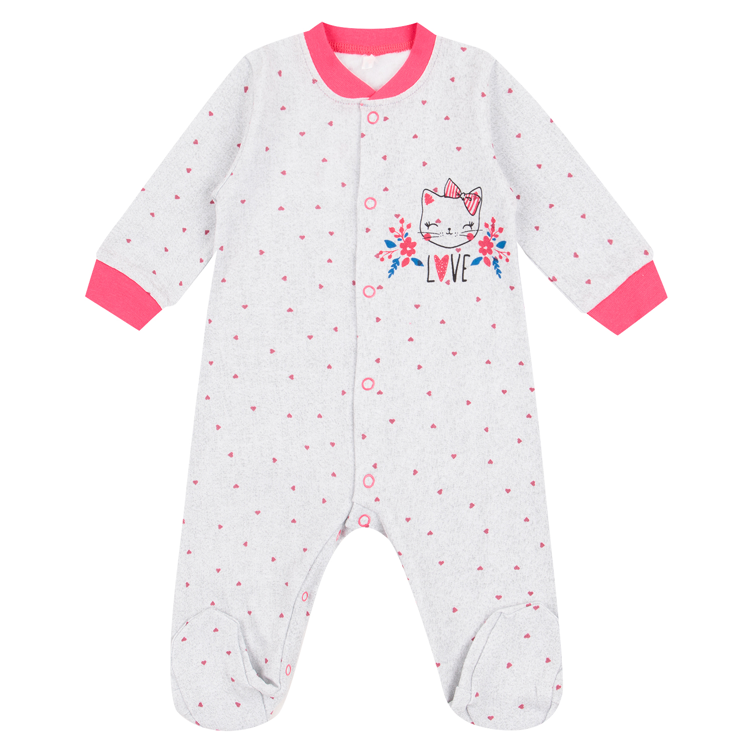 фото Комбинезон leader kids cat белый/розовый р.80