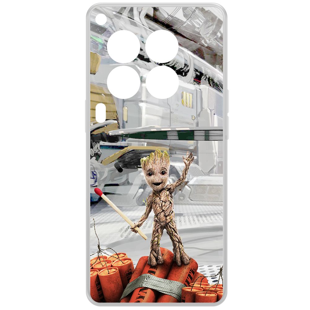 

Чехол-накладка Clear Case Стражи Галактики. Малыш Грут для TECNO Camon 30 Premier 5G, Прозрачный
