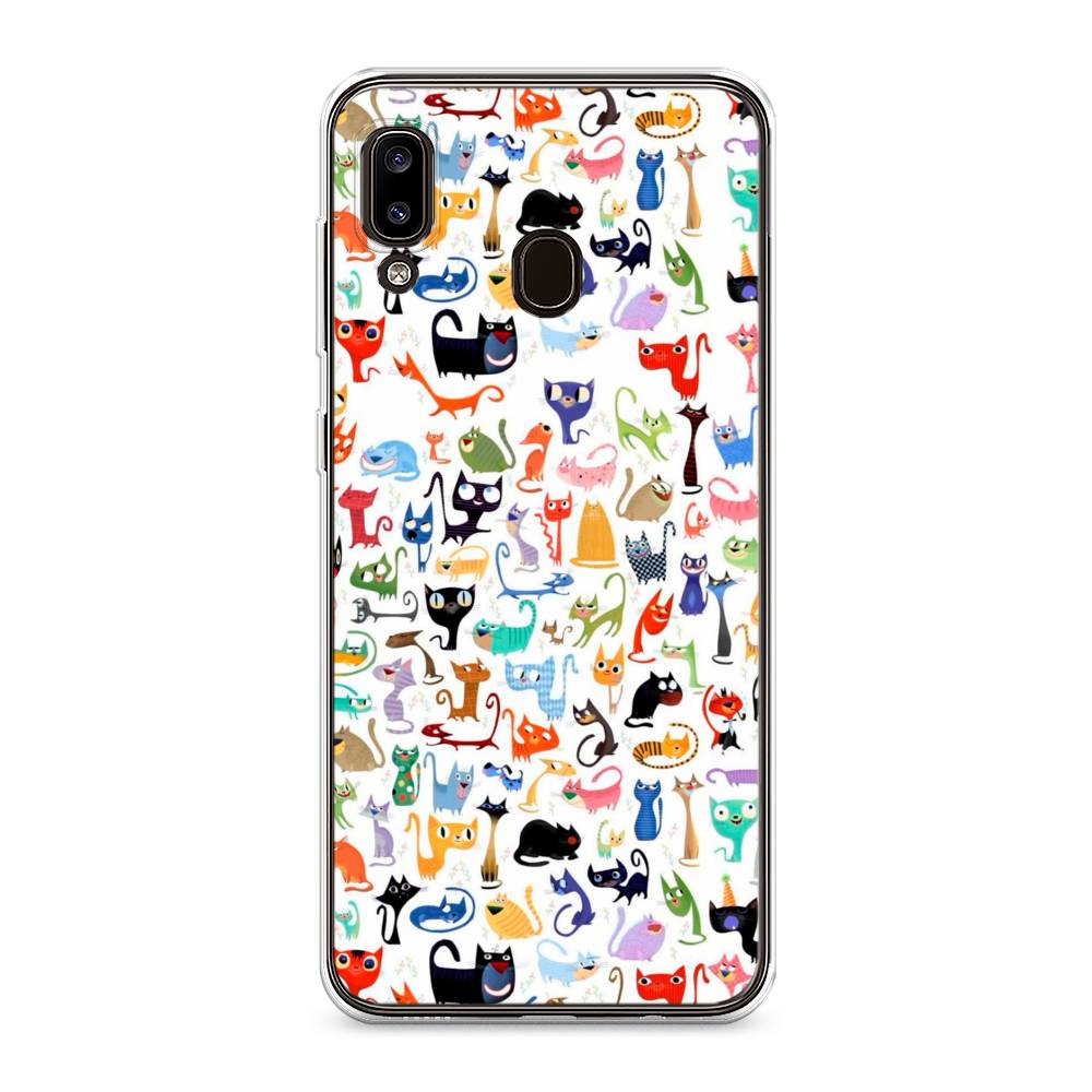 

Чехол на Samsung Galaxy A30/A20 "Цветные коты", Разноцветный, 27550-1