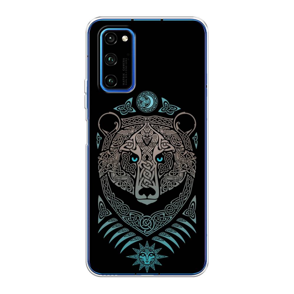 

Чехол Awog на Huawei Honor V30 Pro "Кельтский медведь", Черный;серый, 611450-2