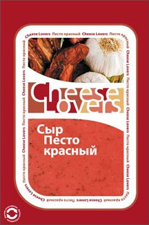 Сыр полутвердый Cheese Lovers Песто красный нарезка 150 г 215₽