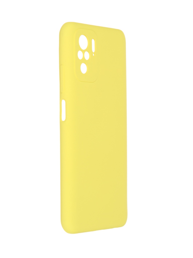 фото Чехол pero для xiaomi redmi note 10s liquid silicone yellow pcls-0085-yw