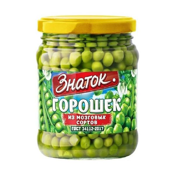 

Горошек зеленый Знаток высший сорт 450 г