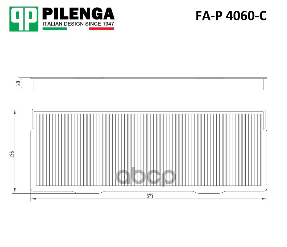 

Фильтр Салонный, Угольный Renault, Scania Scania G, P, К PILENGA FA-P 4060-C