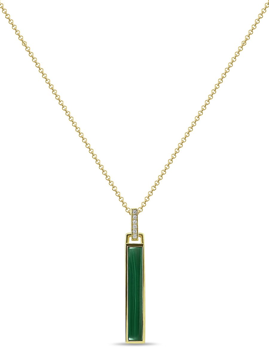 

Колье из золота 44 см MIUZ Diamonds N108-144XD01041-N-M, бриллиант/малахит, N108-144XD01041-N-M