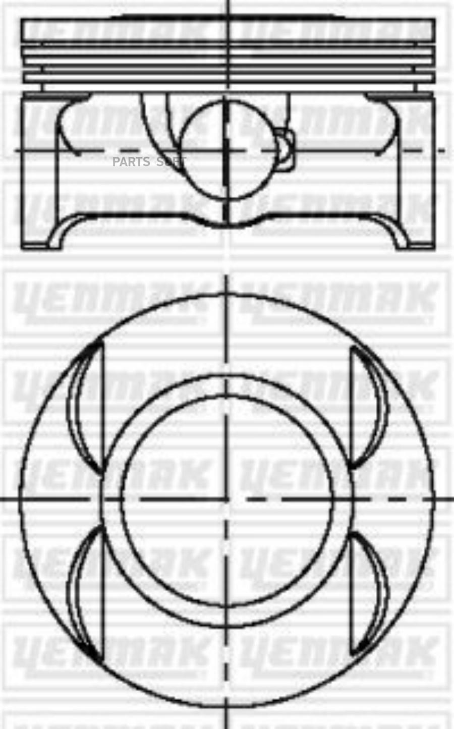 

Поршень ДВС с кольцами YENMAK Opel Vectra 1.8 16V Z18XER; 1.2x1.2x2 std 02-
