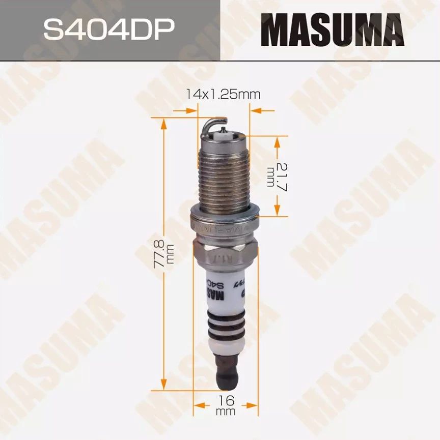 

Свеча Зажигания Masuma Double Platinum (Pzfr6r) Masuma арт. S404DP