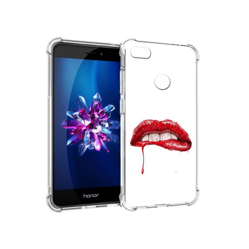 

Чехол MyPads Tocco для Honor 8 Lite яркие красные губы (PT62584.26.706), Прозрачный, Tocco