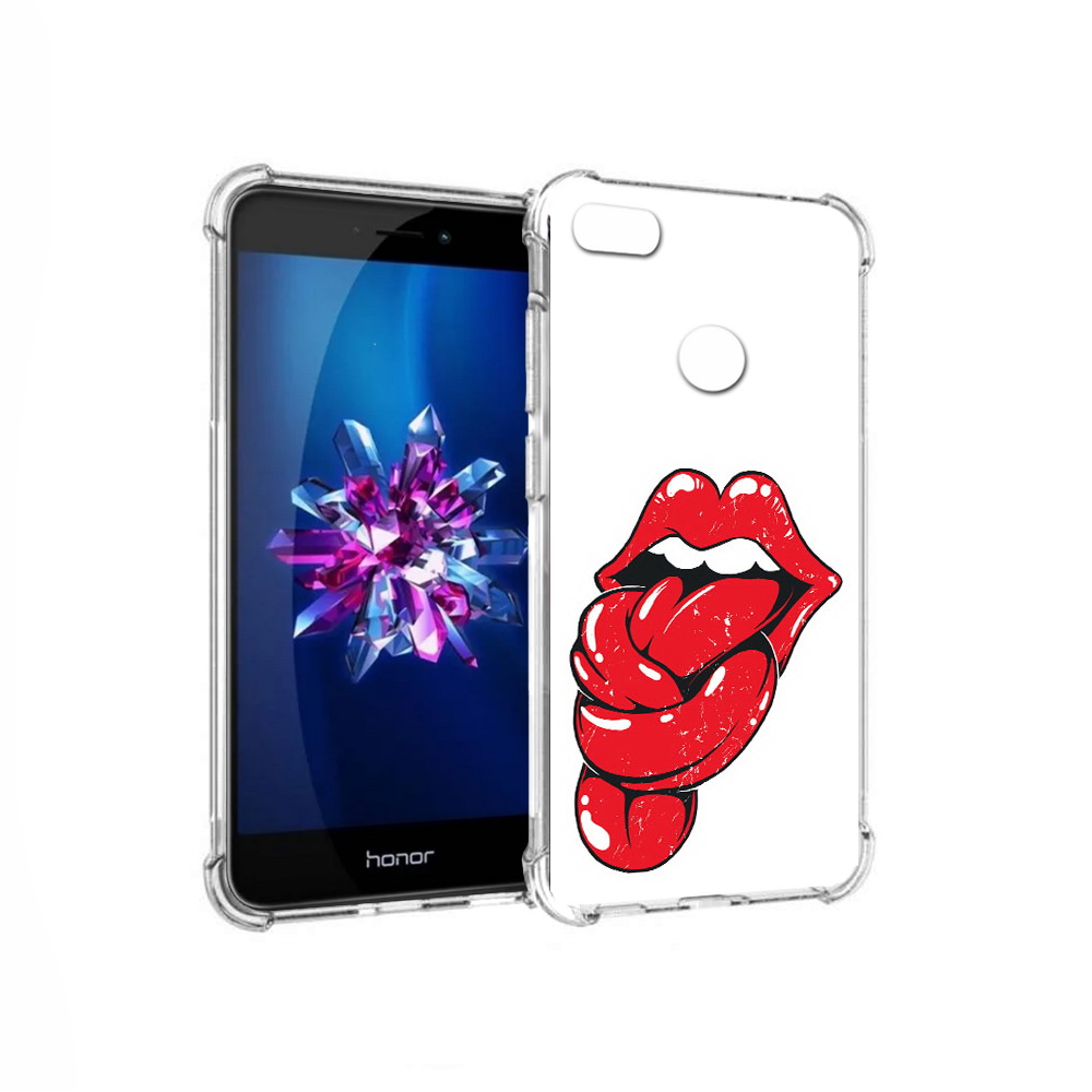 

Чехол MyPads Tocco для Honor 8 Lite яркие губы с языком (PT62584.26.705), Прозрачный, Tocco