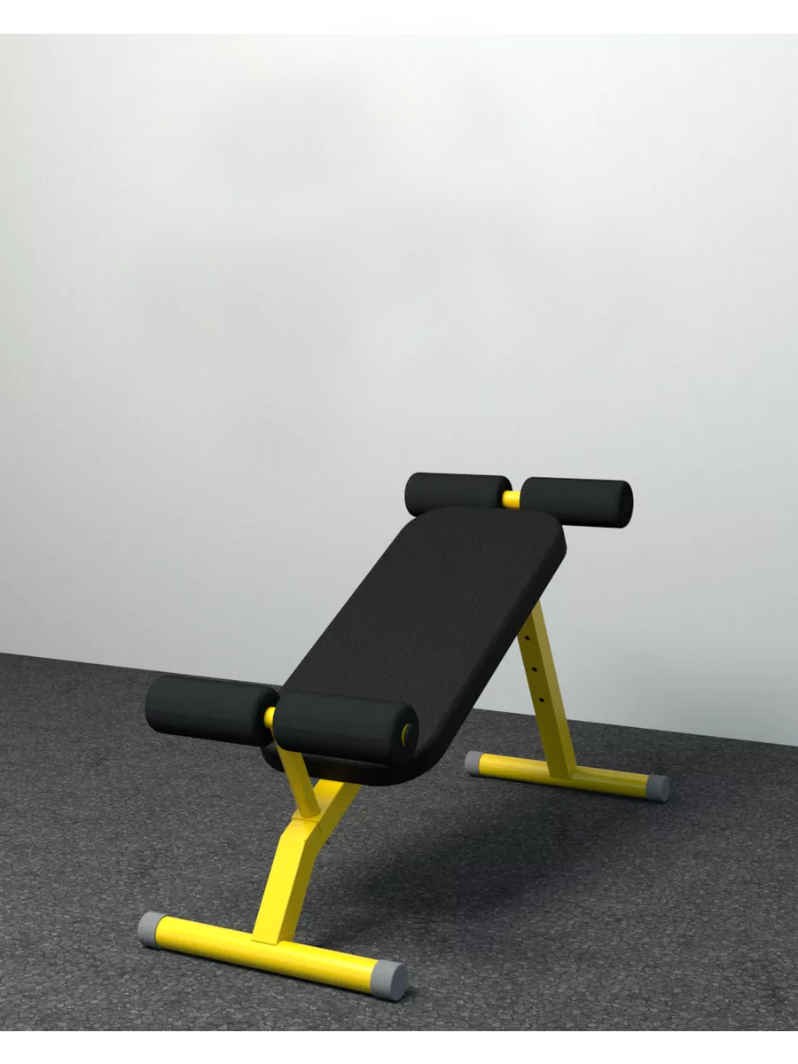 Скамья 2в1 + Гиперэкстензия Arizona Sport желтая
