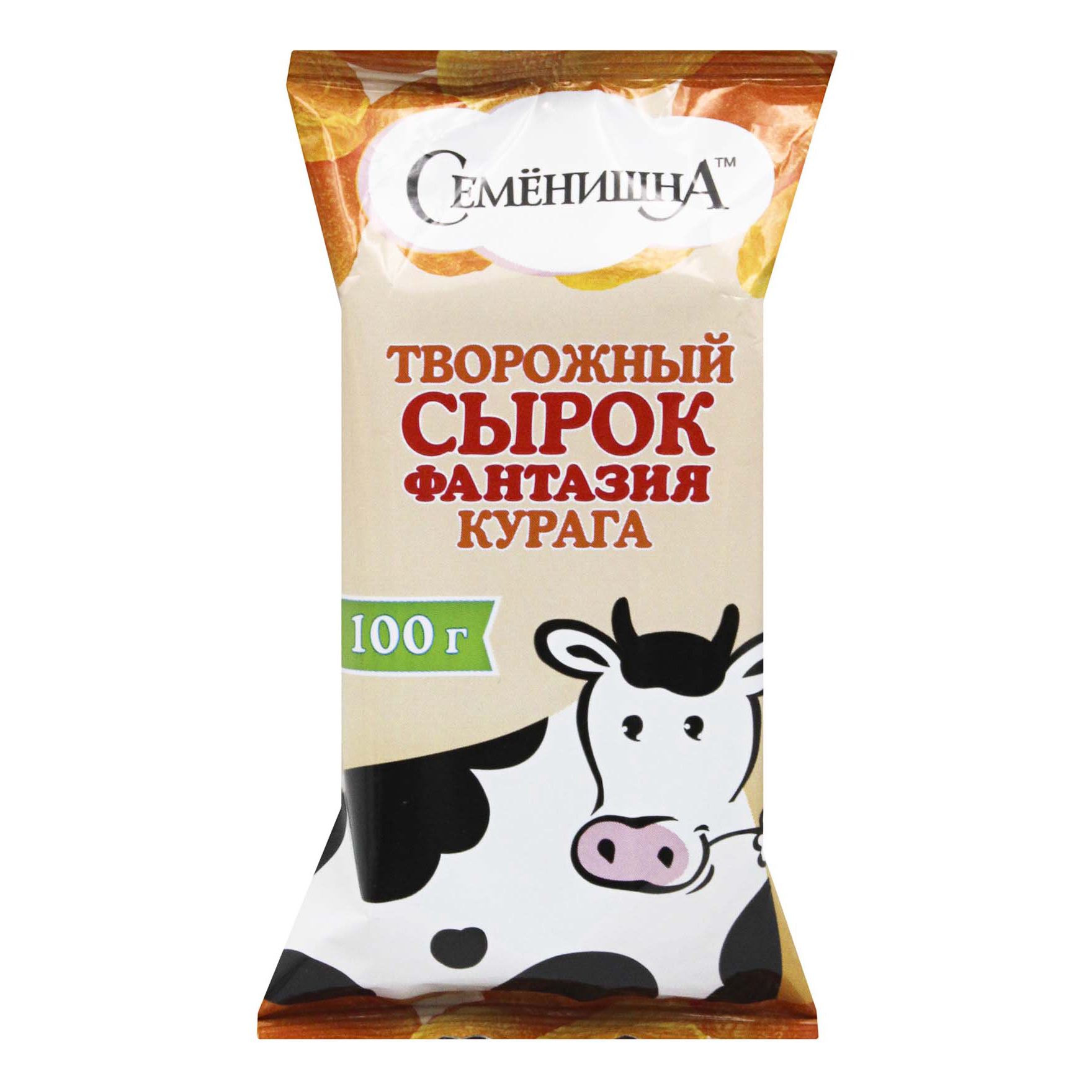 

Сырок творожный Семенишна Фантазия курага 5% 100 г