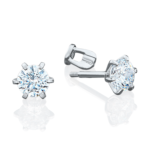 

Серьги пусеты из золота PLATINA jewelry 02-0294, фианит, 02-0294