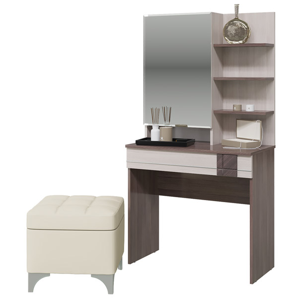 

Презент Трюмо + пуфик Жозефина-2, 4-2519 + 6-5113беж, цвет бодега тёмный/бодега светлый/бе