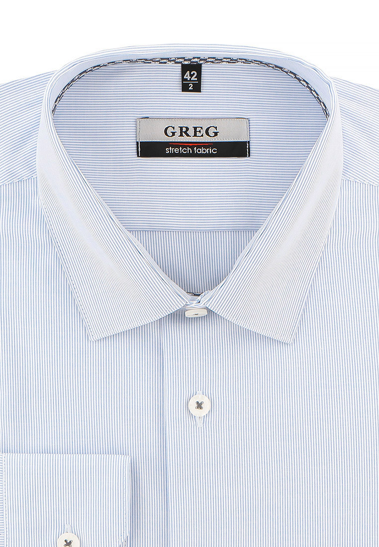 

Рубашка мужская Greg 01-00012271 голубая 39, Голубой, 01-00012271