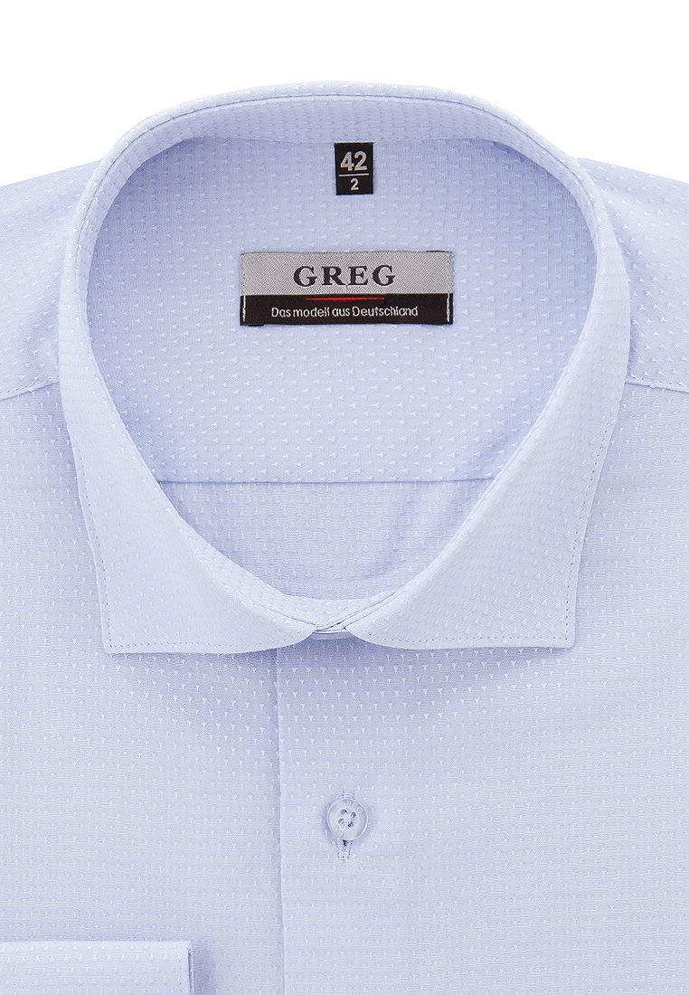 

Рубашка мужская Greg 01-00014055 голубая 39, Голубой, 01-00014055