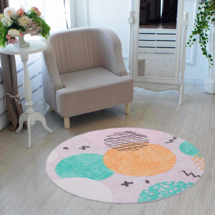 

Ковер Этель Круги 120x120 см разноцветный