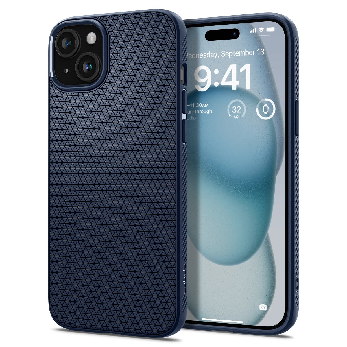 

Чехол Spigen для iPhone 15 - Liquid Air - Синий - ACS06791, iPhone 15 - Liquid Air