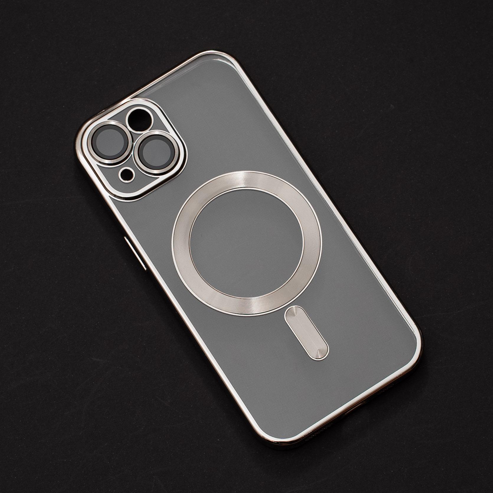 

Чехол накладка QVATRA для iPhone 15 с MagSafe, прозрачный, графитовый, Серый, для iPhone 15 с MagSafe